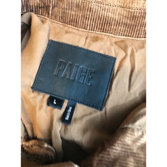 Paige Womens Brown Corduroy Button Down Jacket Size Large - Picture 6 of 8